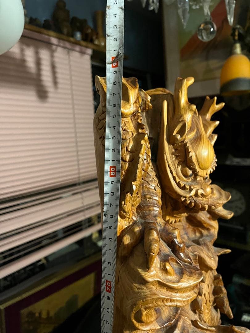 木彫り龍、龍の木彫り、特大木彫りの龍、一刀彫の龍、ドラゴン、木の株の龍
