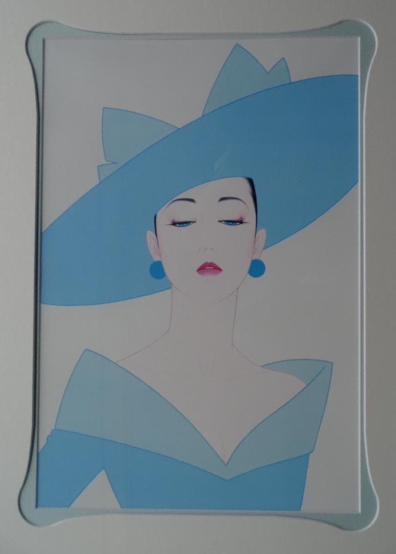 ・作者名：　鶴田　一郎・画題：　人物・技法：　複製画