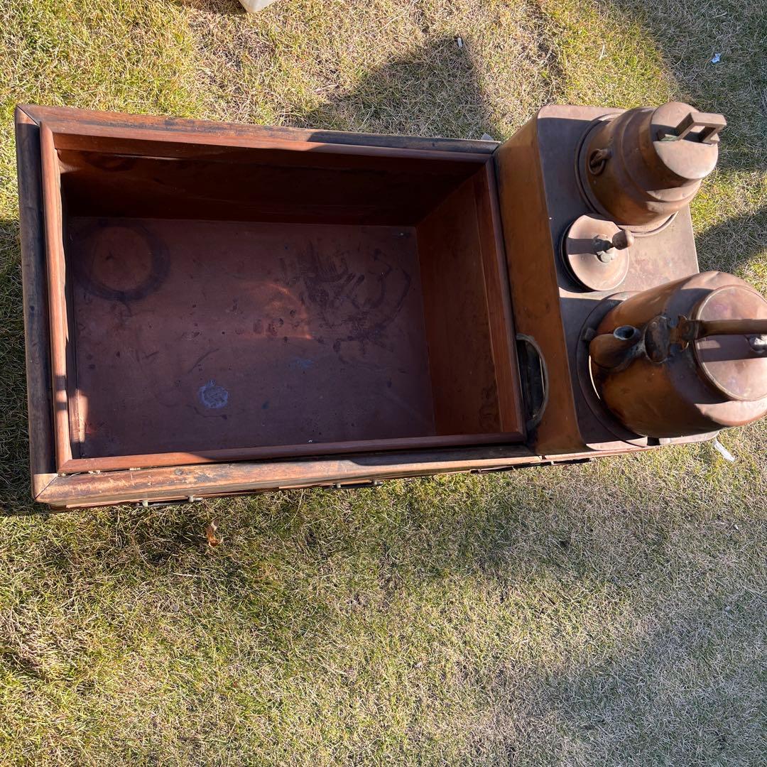 長火鉢 燗銅壷付き 引出し付 囲炉裏 火鉢 古道具 アンティーク