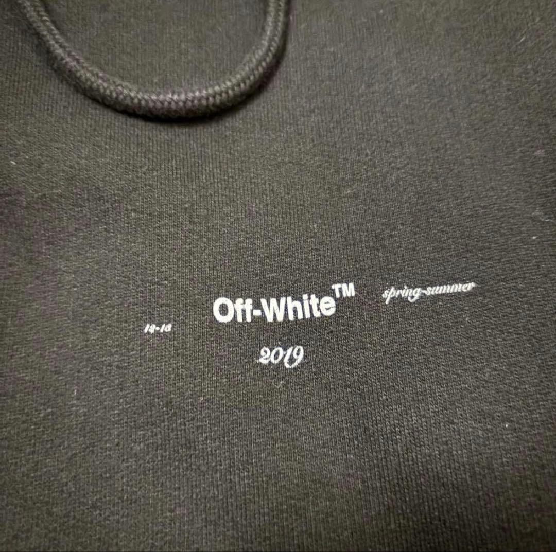 off-white パーカー 希少モデル 限定品 定価約14万円 黒 xs