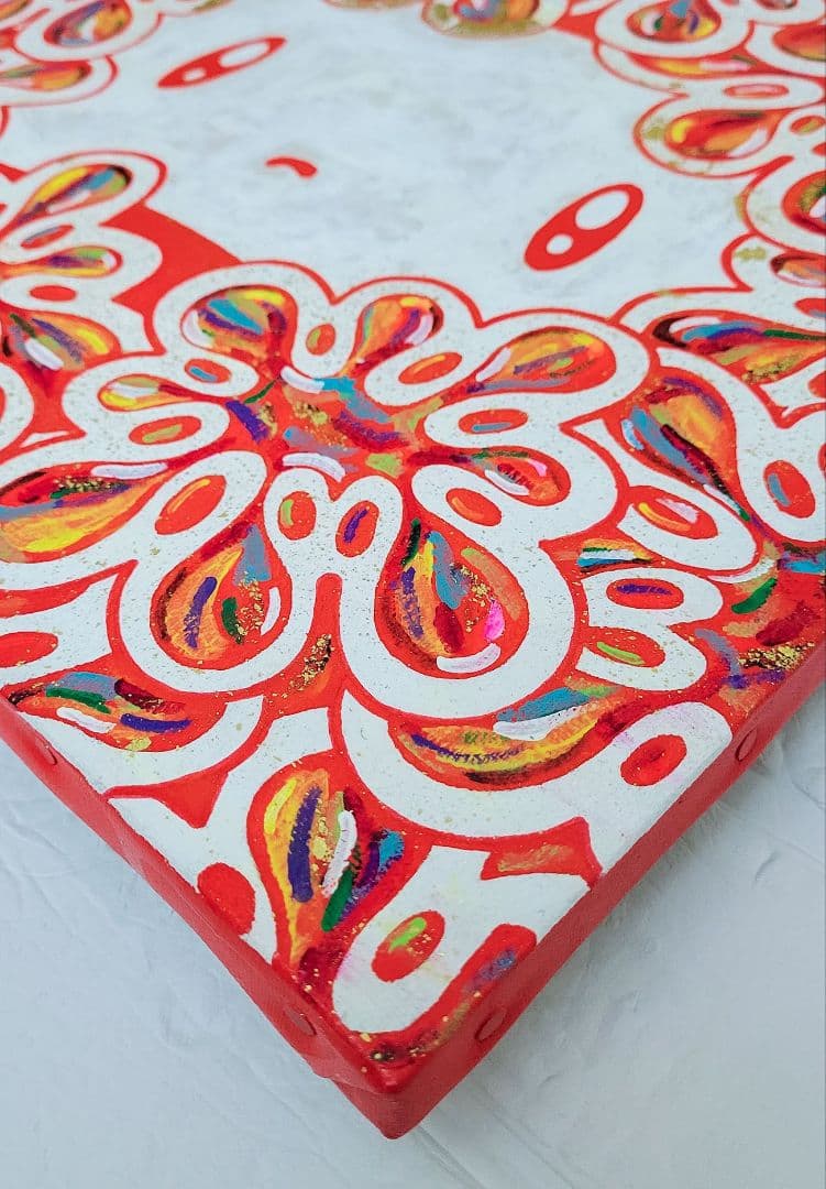 ★鈴木哲也★S4(333×333mm)アクリル原画1点物★送料無料#128