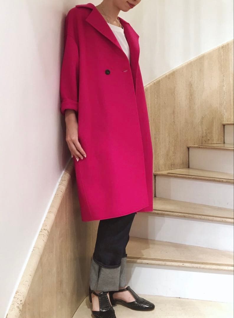 ハリスワーフロンドン HARRIS WHARF LONDON ピンク コート