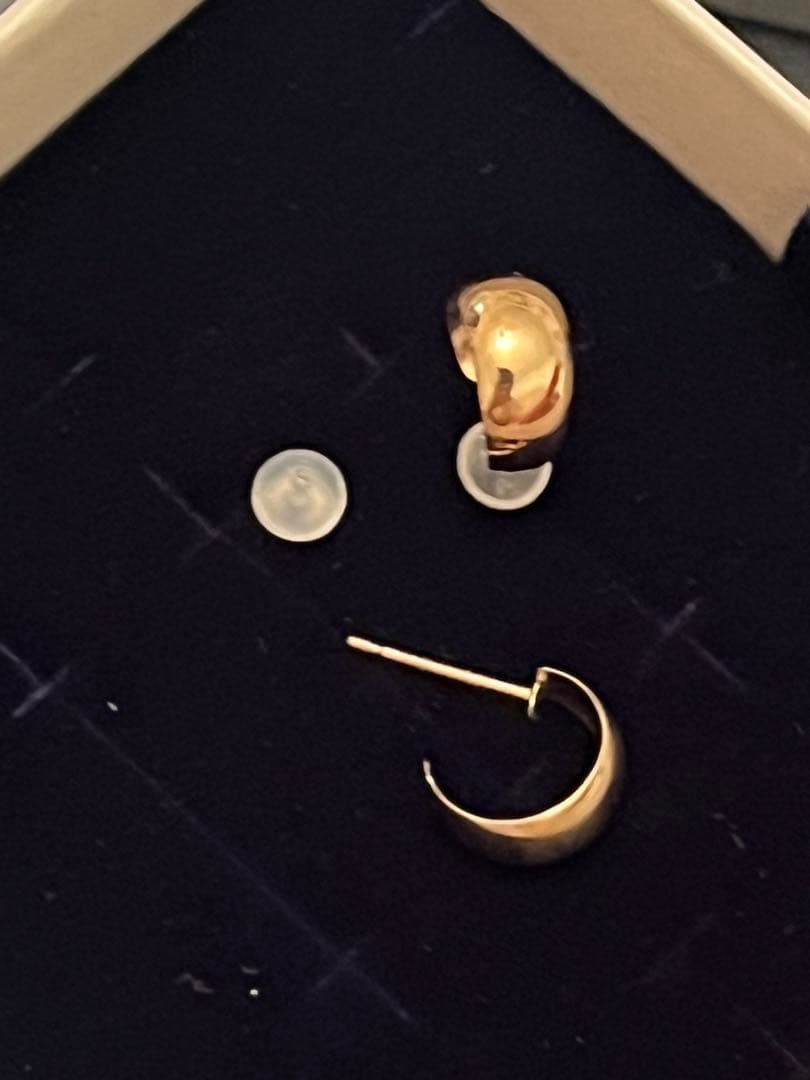 ツツミジュエリー　k10イエローゴールドフープピアス