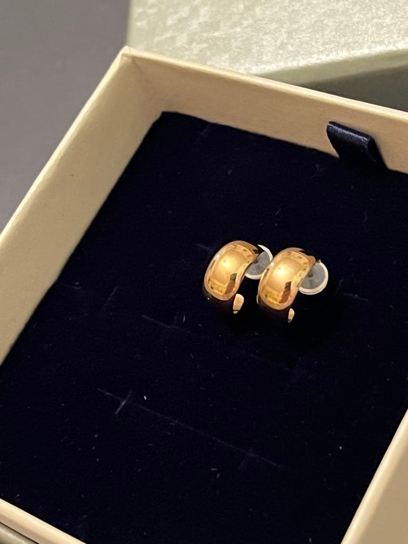 ツツミジュエリー　k10イエローゴールドフープピアス