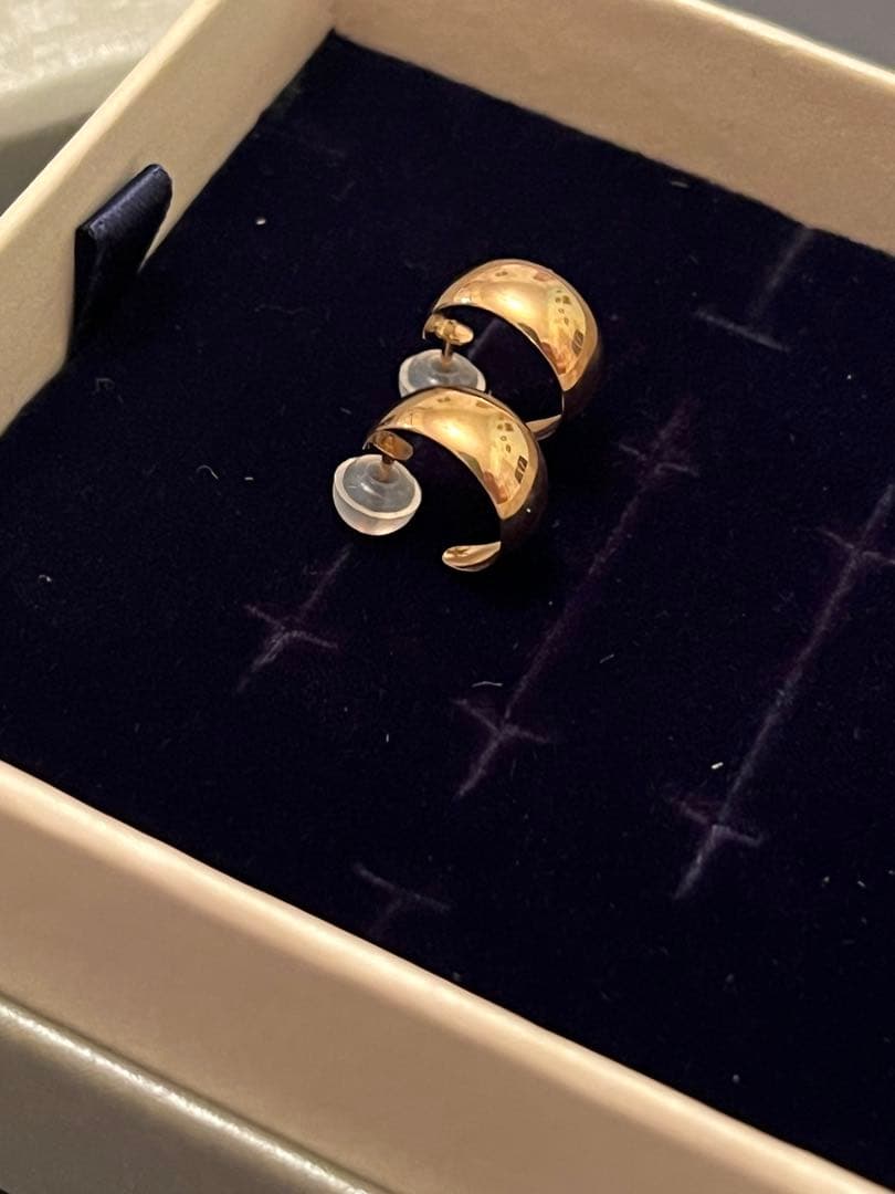 ツツミジュエリー　k10イエローゴールドフープピアス