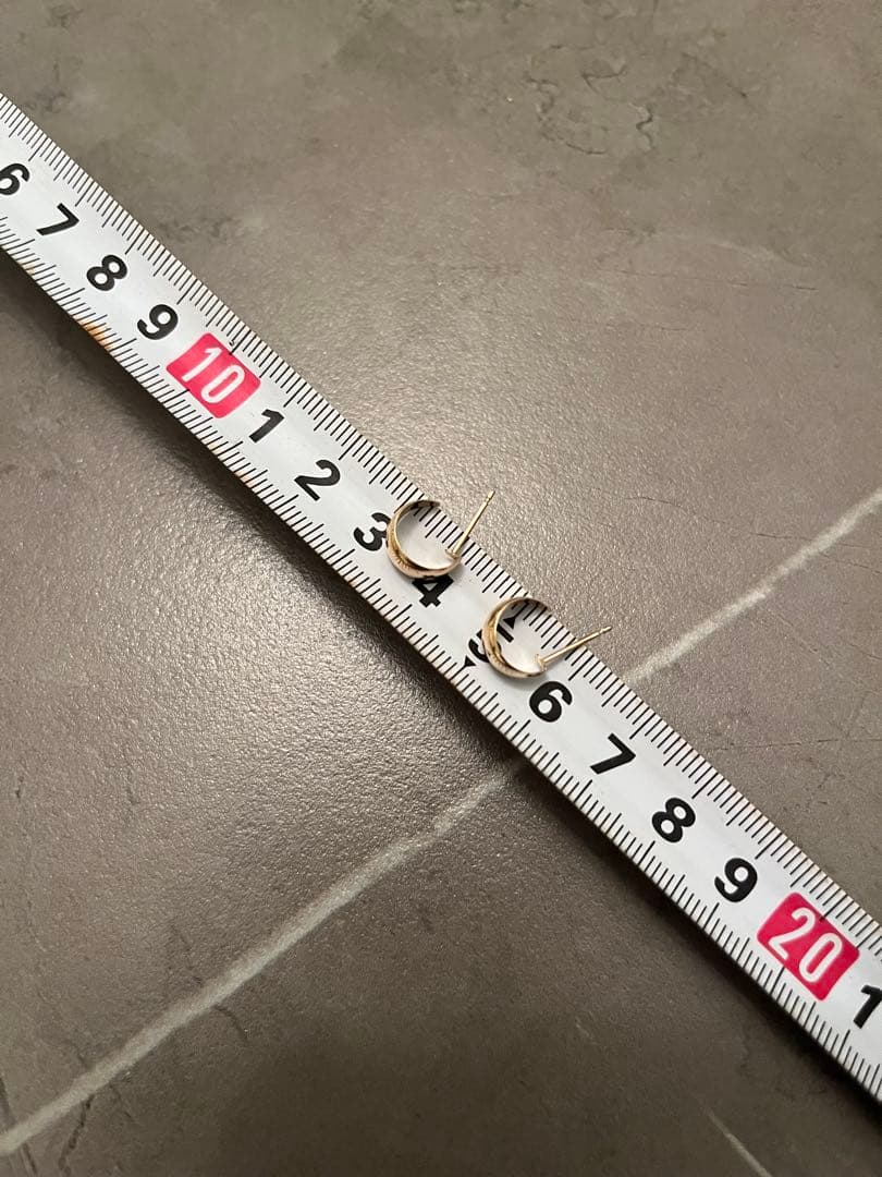 ツツミジュエリー　k10イエローゴールドフープピアス