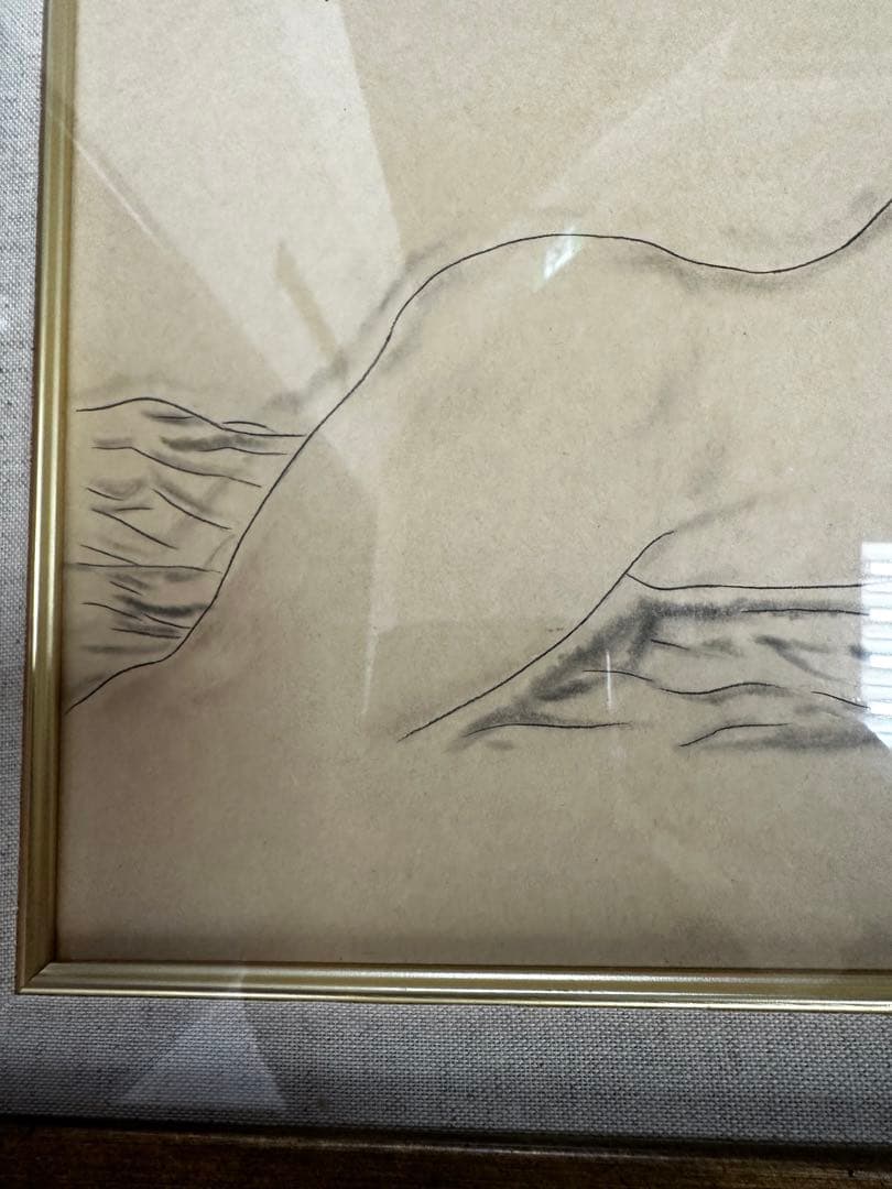 専用　Foujita 裸婦水彩画額　52✖️42cm け東0309②