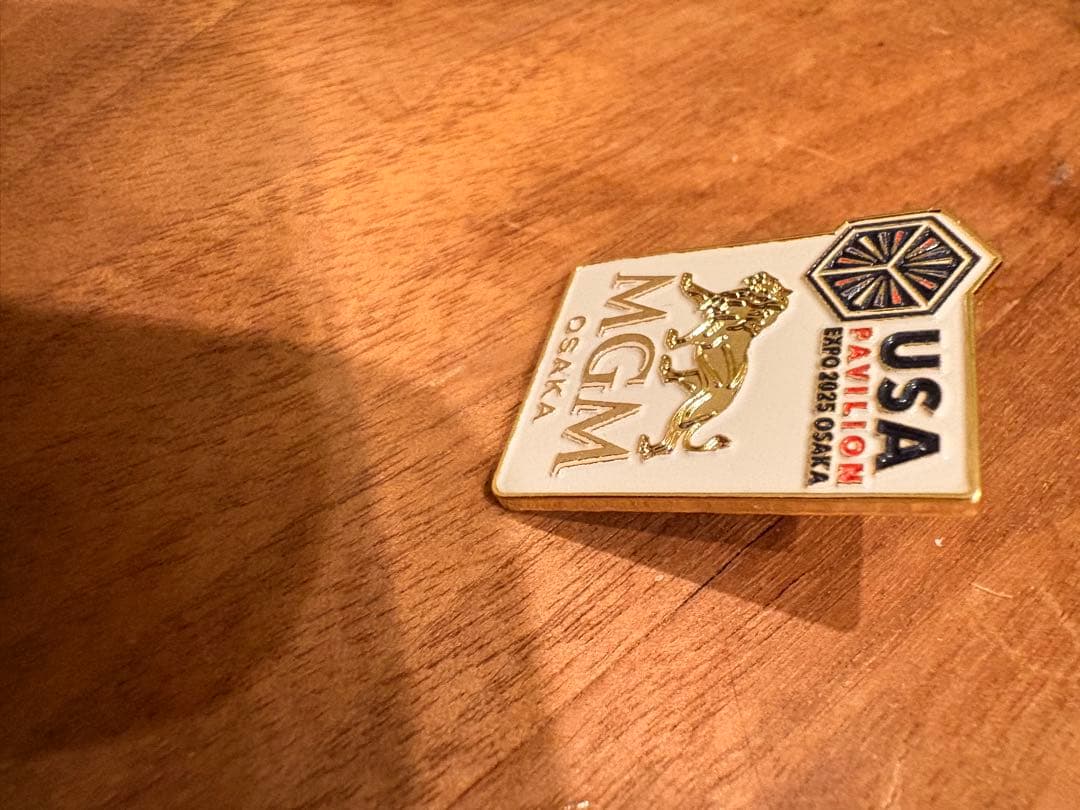 激レア MGM ピンバッジ EXPO 2025 OSAKA アメリカパビリオン