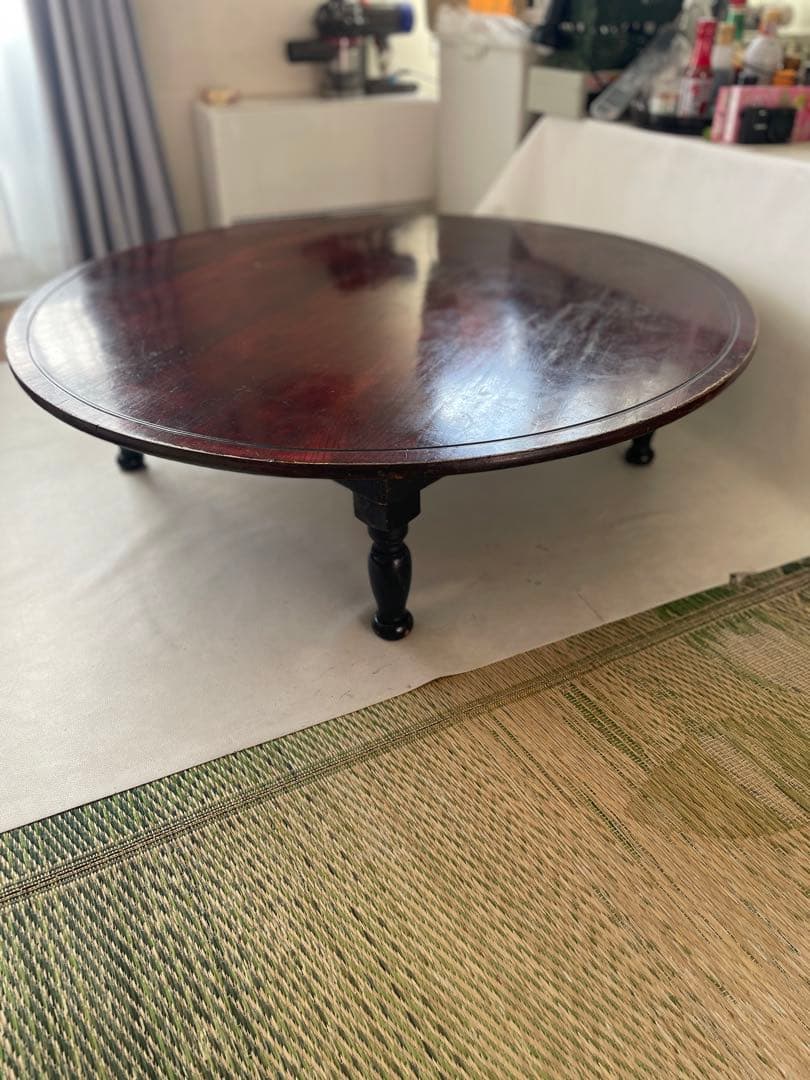 昭和の食卓 天然木 ちゃぶ台 丸テーブル 円卓 和を演出 直径 102.5㎝