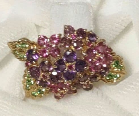 K18YGWG マルチカラー　ブローチ　新品未使用