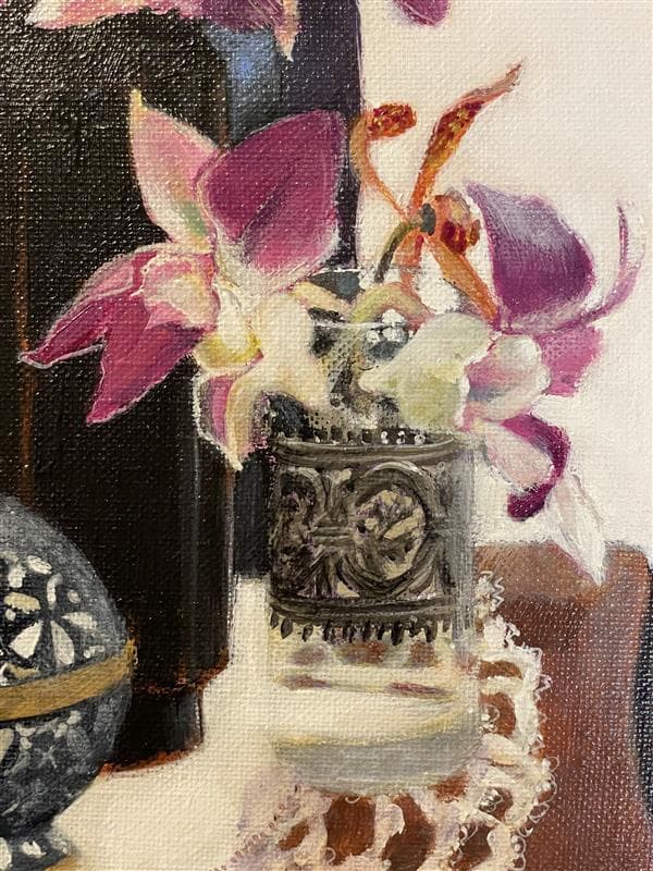 「真作」ピジョット「ラン」静物画　油彩画　額装　サイン有り