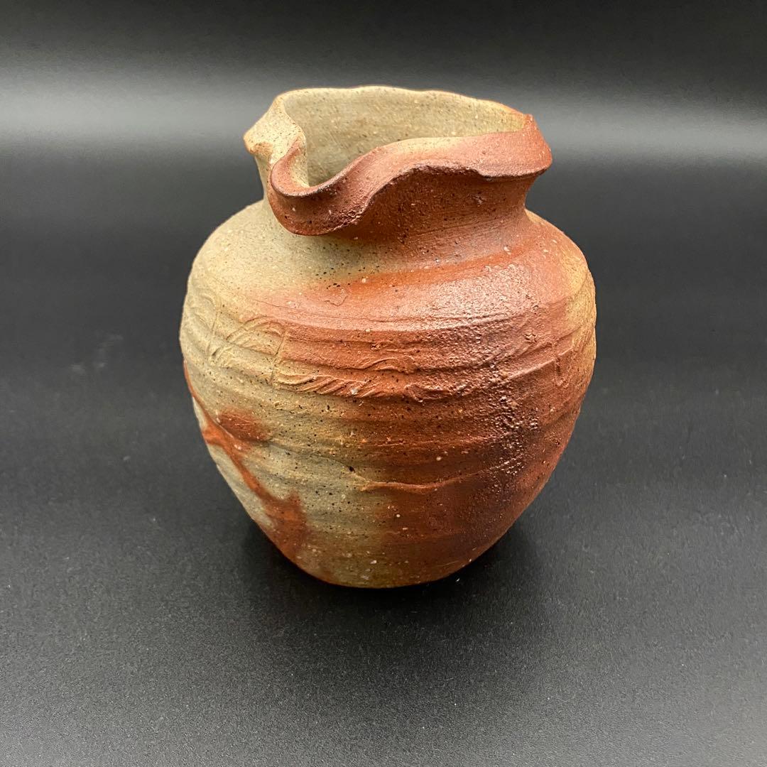 備前焼　細川敬弘　片口　酒器　日本酒小壺　徳利　酒つぎ　火襷　緋襷