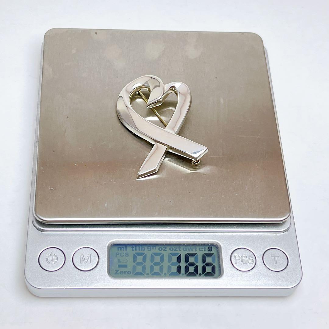 ティファニー　ラビングハート　ラージ　ブローチ　925