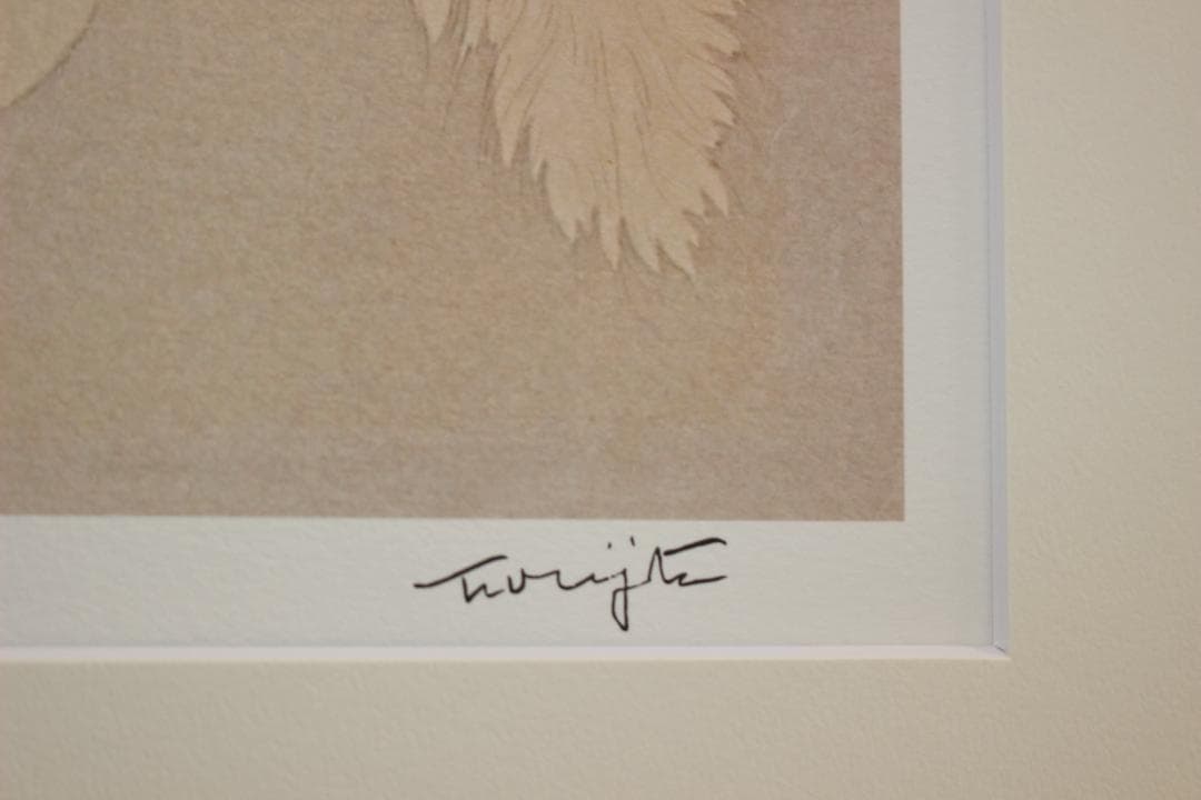 藤田嗣治 エスタンプリトグラフ「白い猫」 150部限定 14/150