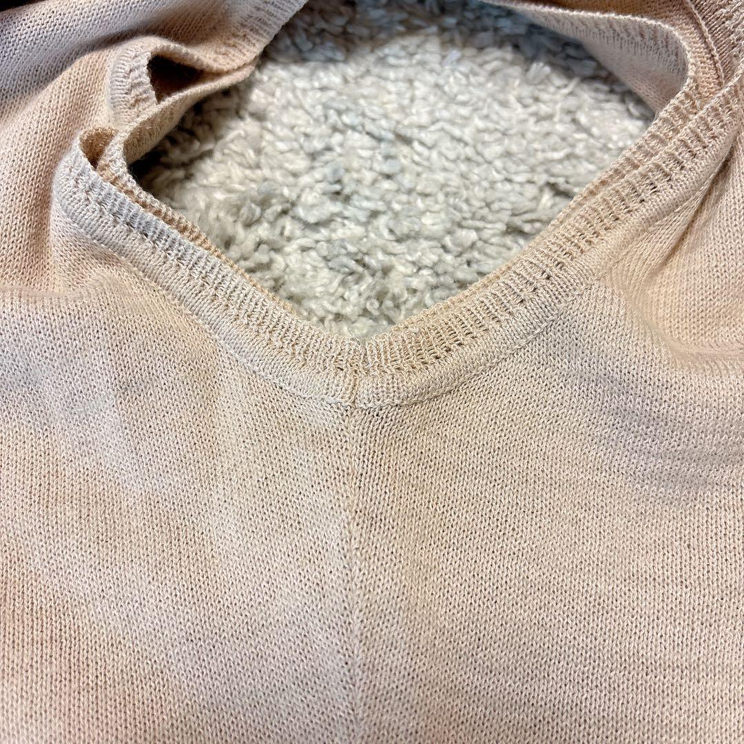 シャネル　ノースリーブカットソー　ロゴプレート　タンクトップ40 ベージュ