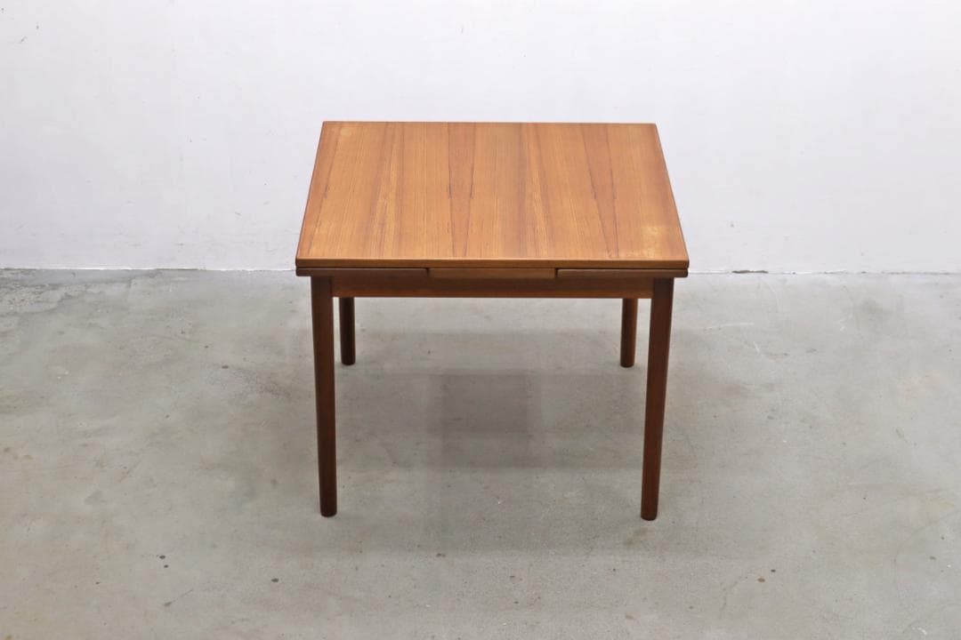 ヴィンテージ チーク材 エクステンション ダイニングテーブル ドローリーフ