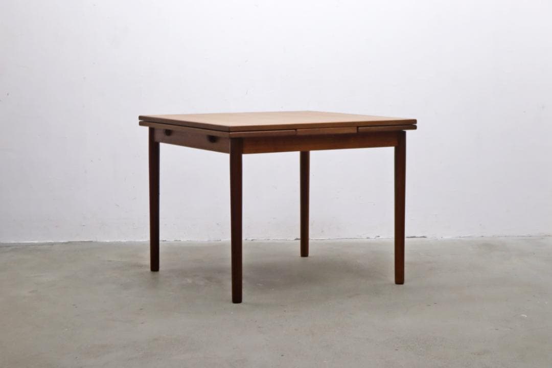 ヴィンテージ チーク材 エクステンション ダイニングテーブル ドローリーフ