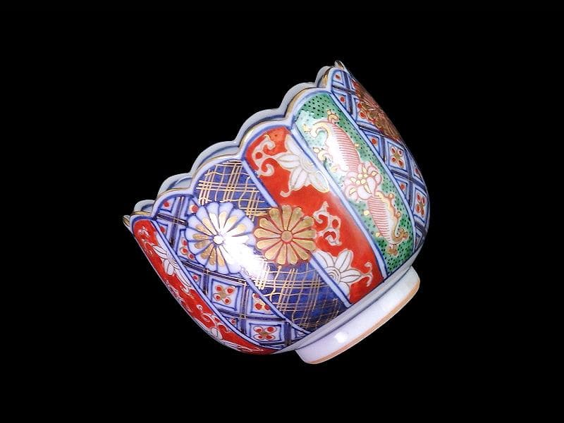 大聖寺伊万里　金襴手　菊花紋の図 　向付　D547AS-fbta