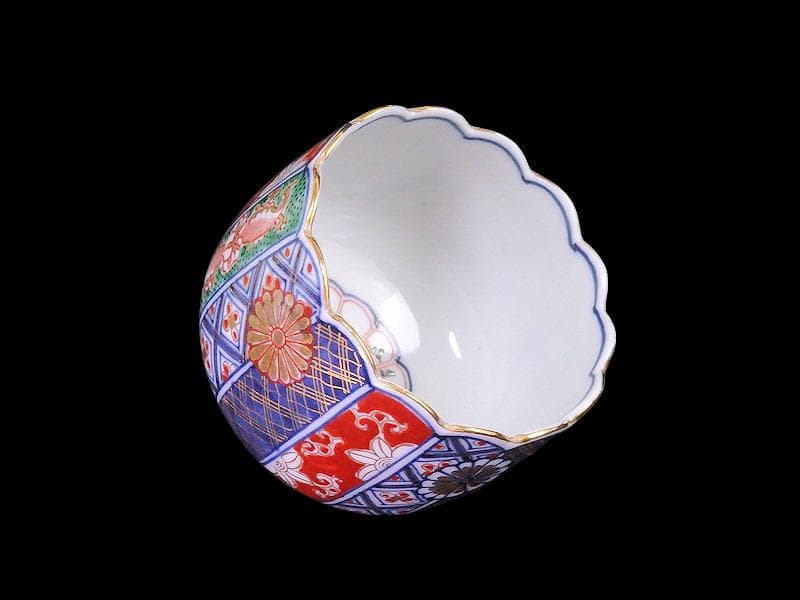 大聖寺伊万里　金襴手　菊花紋の図 　向付　D547AS-fbta