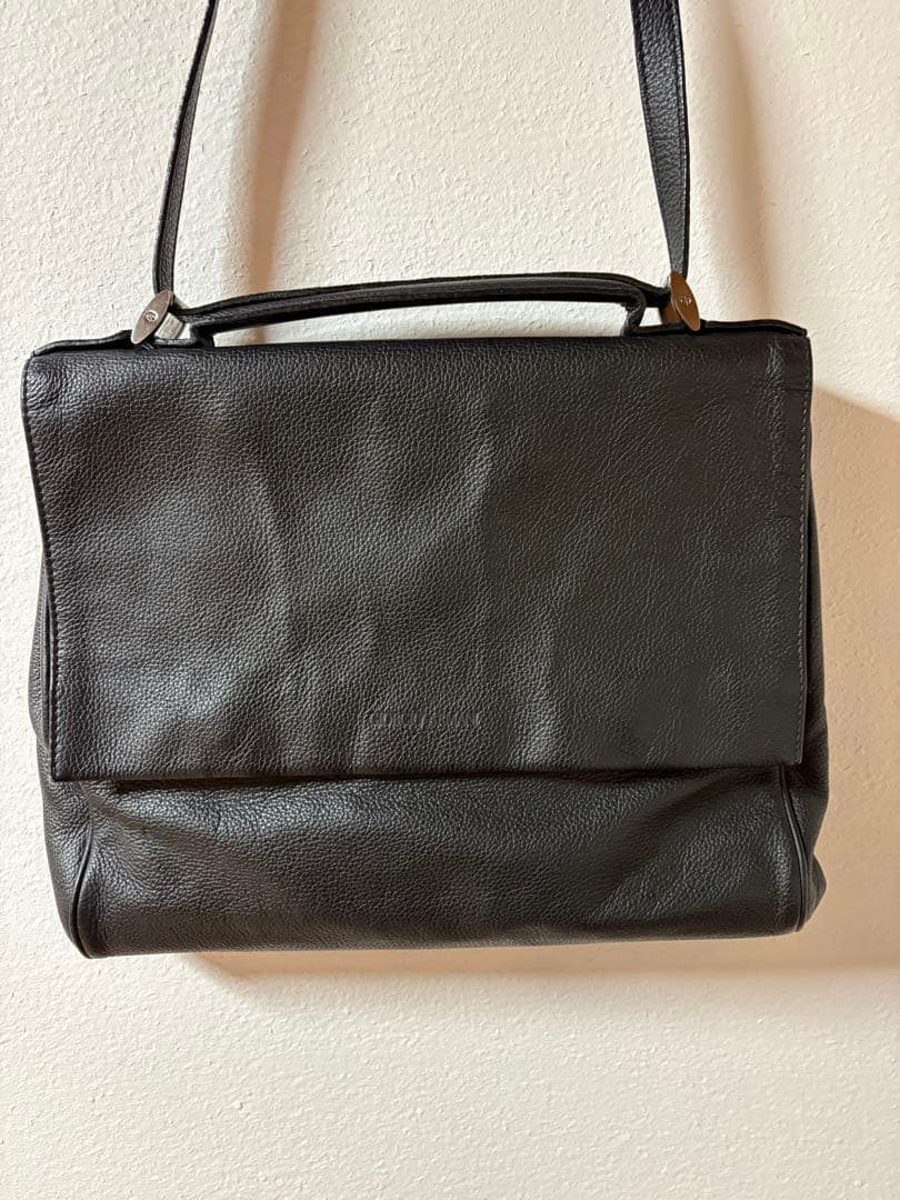 【希少】ジョルジオアルマーニ シビジネスバッグ　ショルダー　オールレザー　２０万
