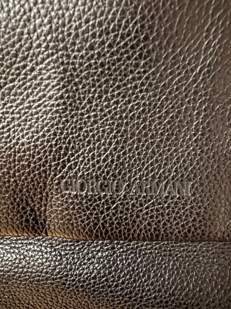 【希少】ジョルジオアルマーニ シビジネスバッグ　ショルダー　オールレザー　２０万