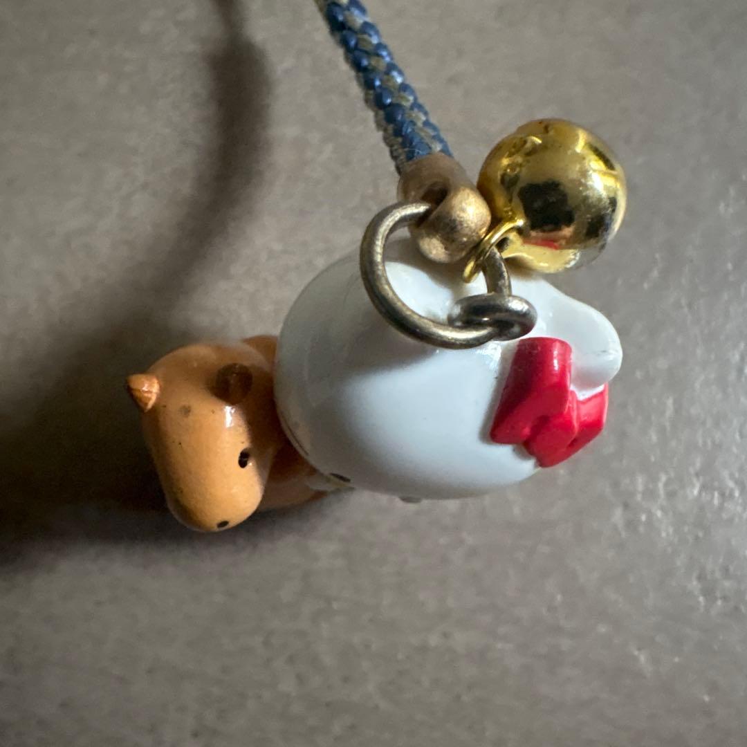 ご当地キティ　ストラップ　伊豆　カピパラ　ブルー