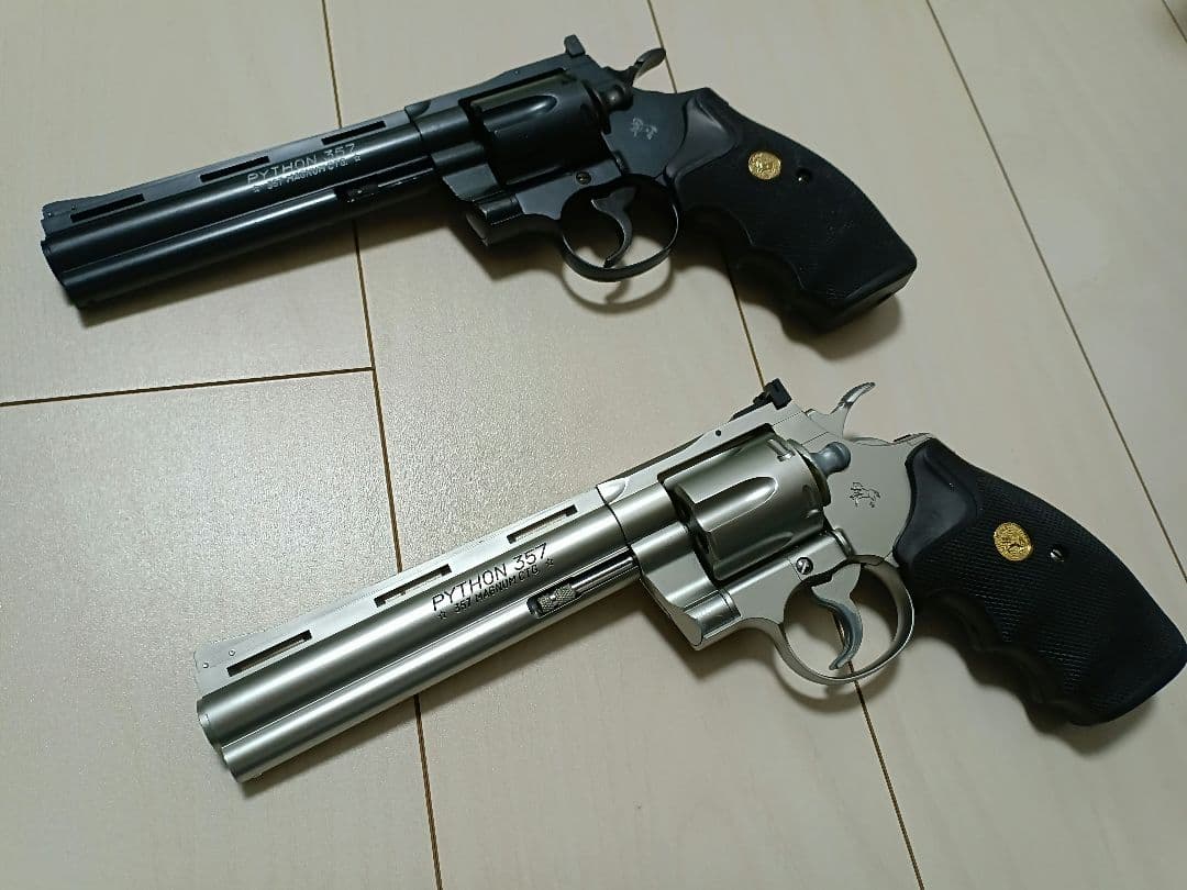 【中古品】東京マルイ ガスリボルバー「コルトパイソン」6インチ ２丁セット
