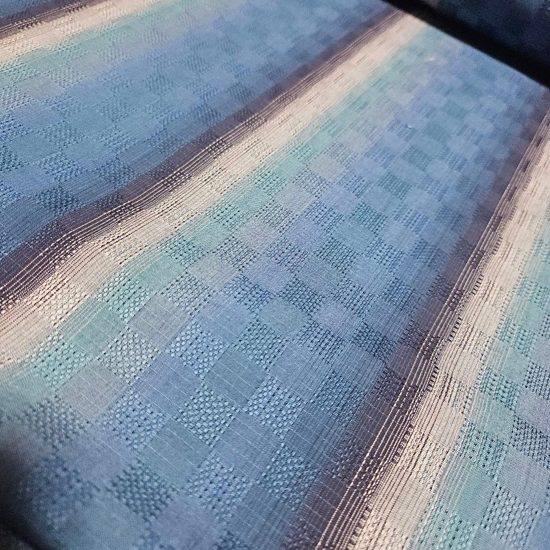 オーガニックコットン　藍染　先織花織