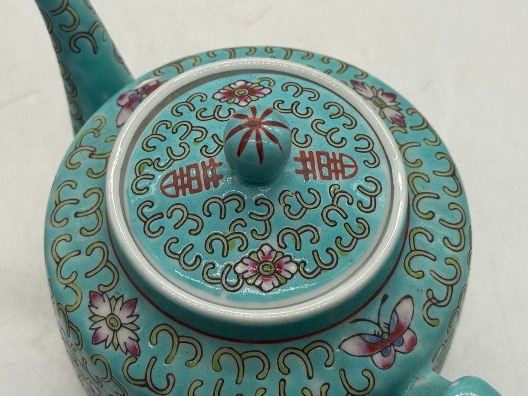 中国　景徳鎮　粉彩急須&お皿6点まとめ　送料込み251106