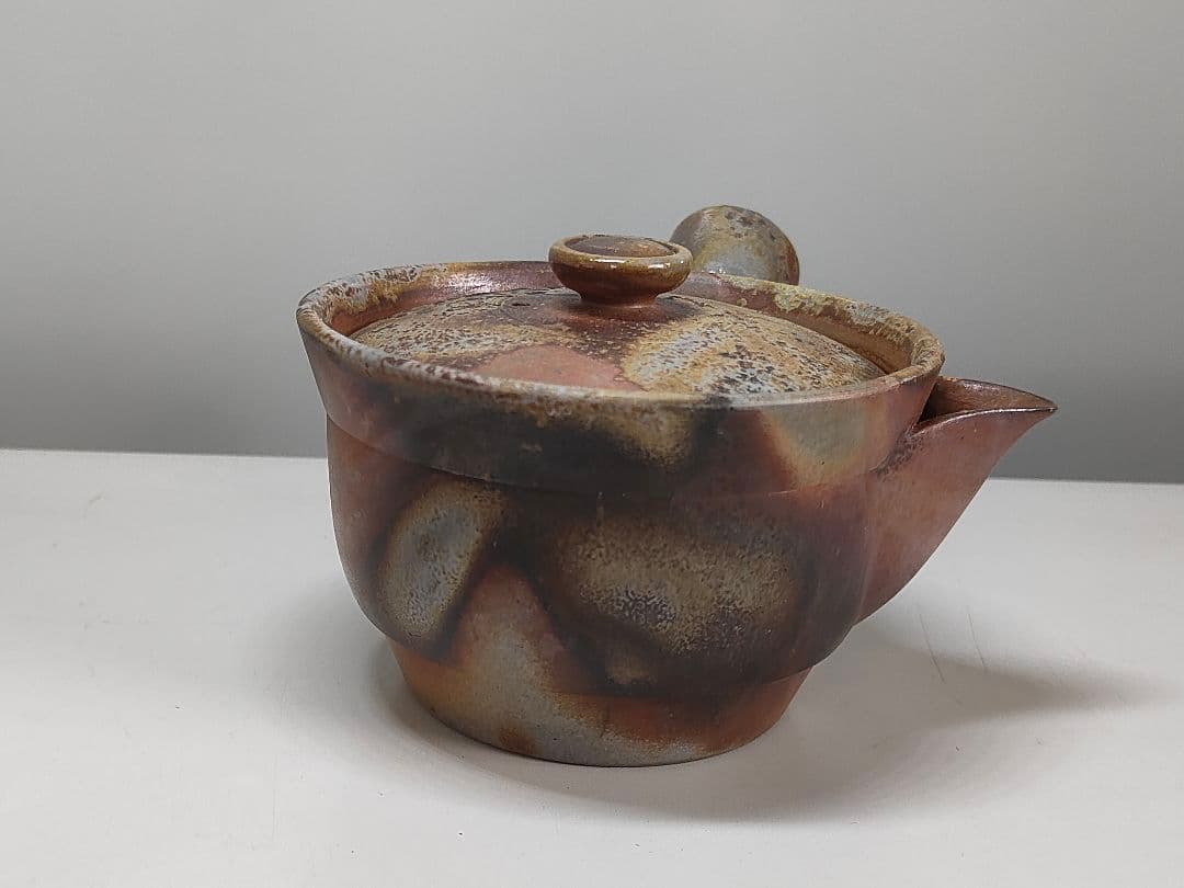 小西陶古 備前焼 急須 在銘 ボウフラ 横手 湯瓶 煎茶道具 茶器 煎茶器