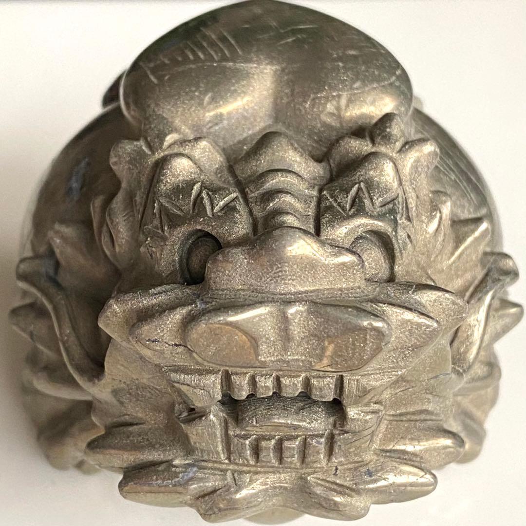 ★最終特価【 パイライト BIG 龍亀さん ぷっくりハート 原石 約476g】