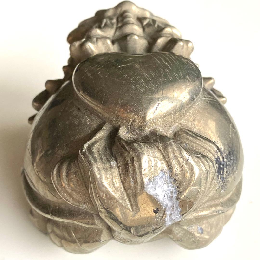 ★最終特価【 パイライト BIG 龍亀さん ぷっくりハート 原石 約476g】