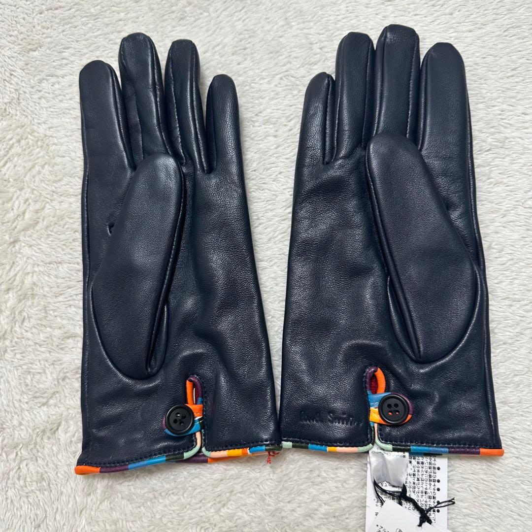 未使用品　Paul Smith ポールスミス　手袋　グローブ　レザー　ストライプ