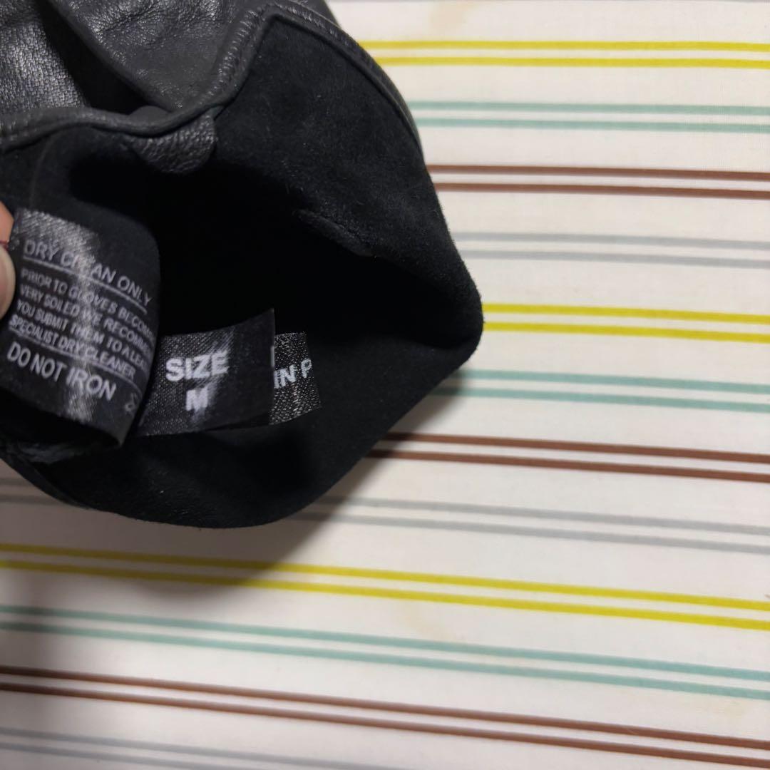 冷やかしお断り★美品★DENTS 黒 レザー手袋　シンプル