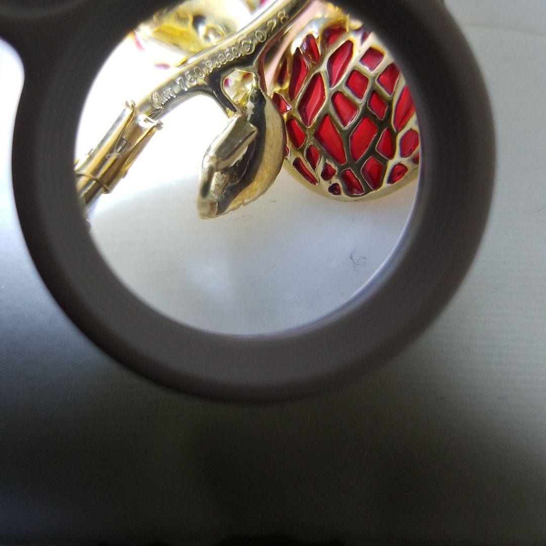 平和堂貿易　動く　ブローチ　刻印　あり　金　750　PT950　0、28カラット