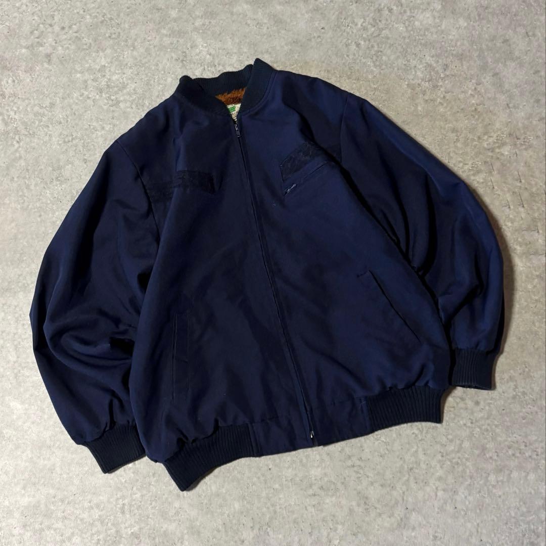 90s VINTAGE ボアライナーボンバージャケット ノーカラージャケット