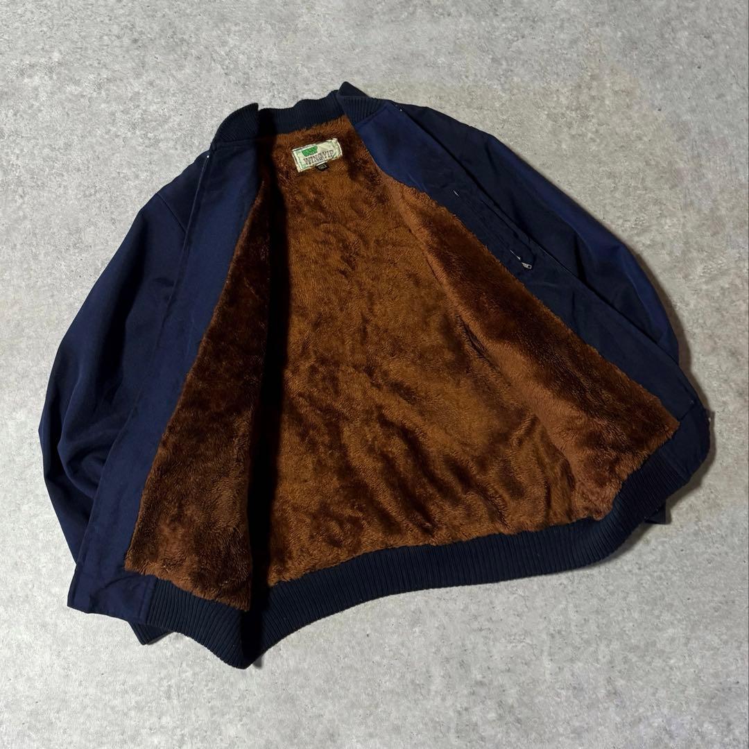 90s VINTAGE ボアライナーボンバージャケット ノーカラージャケット