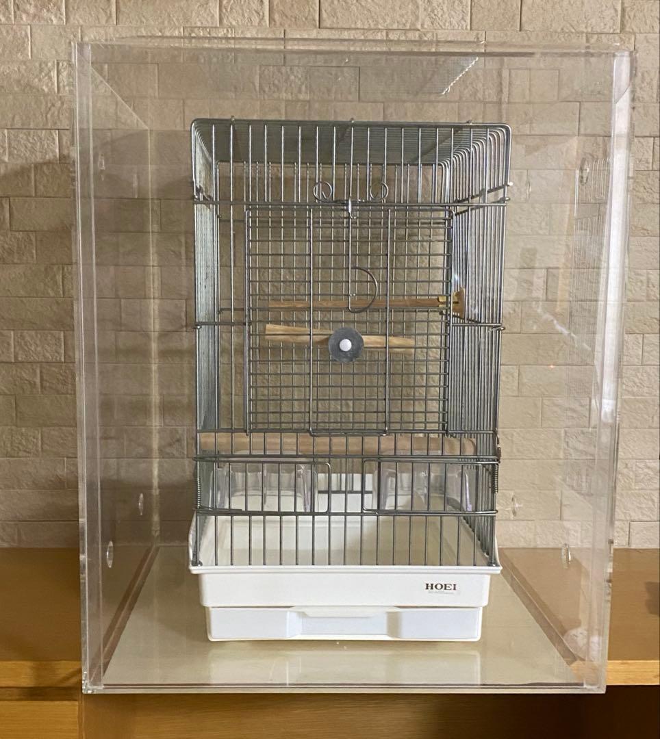 鳥カゴ　防音アクリルケージ　おやすみカバー　中型インコ用
