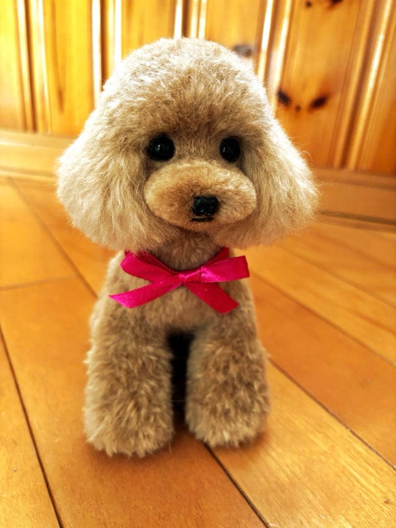 毛糸+羊毛フェルト トイプードル