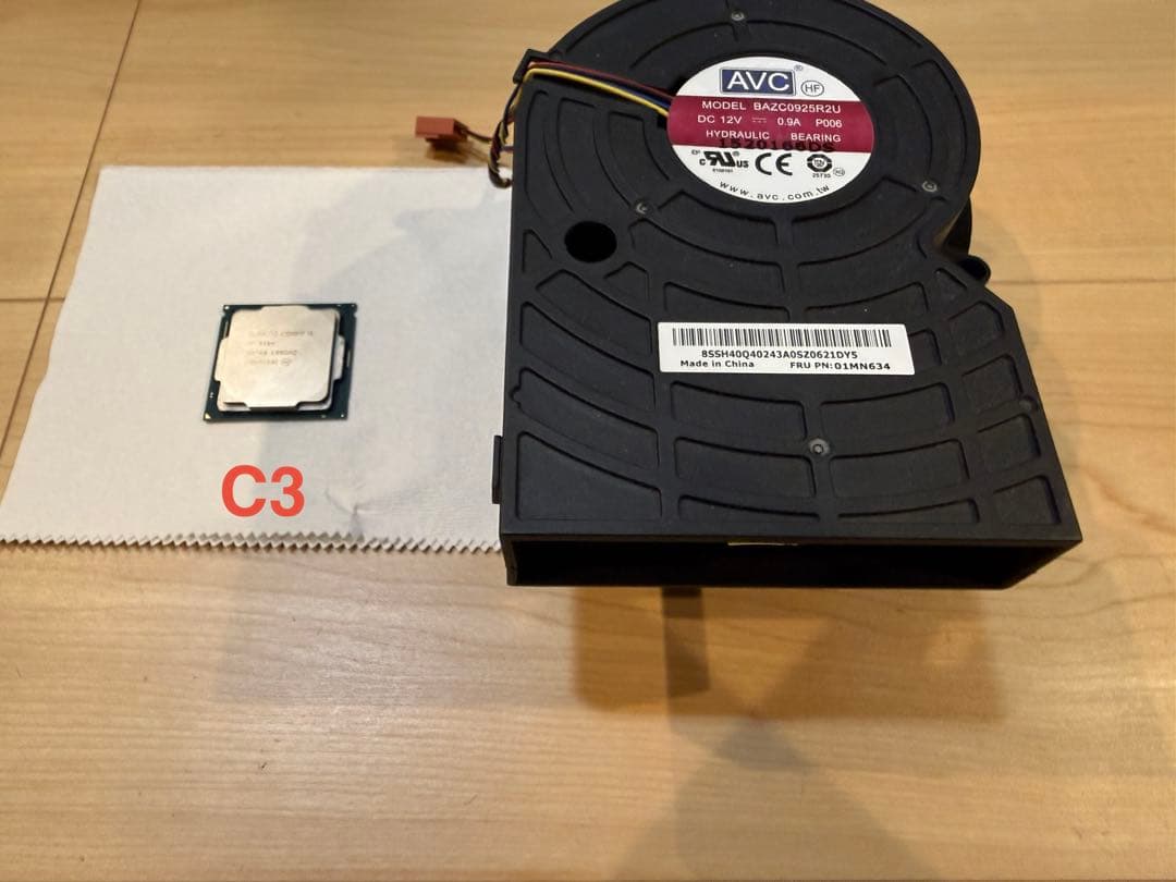 C3美品！Intel Core i5-9500 3GHz + AVC冷却ファン！