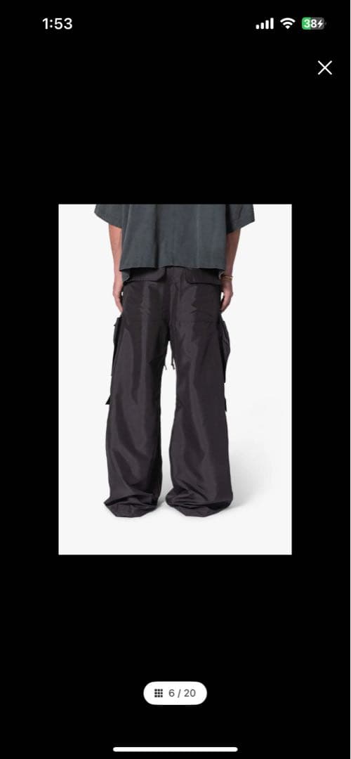 パンツ mnml Rave Double Cargo Pants Black