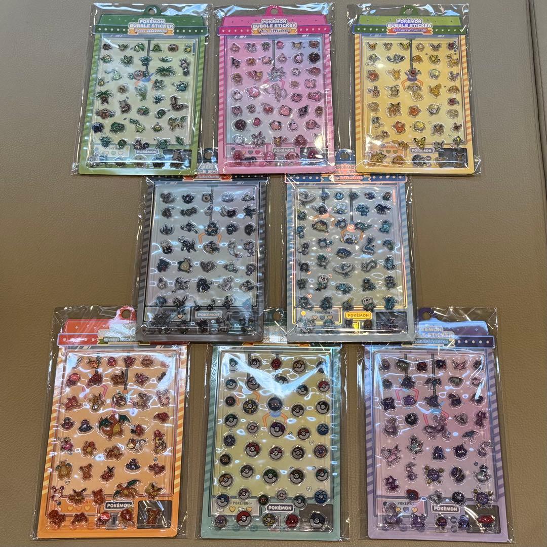 ポケモン 韓国公式 バブルステッカー 全8種 コンプリートセット