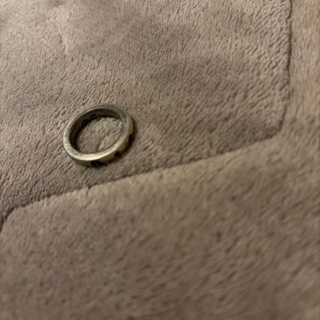 【PRY】シルバーリング ブラックアクセント シュウト アンティーク