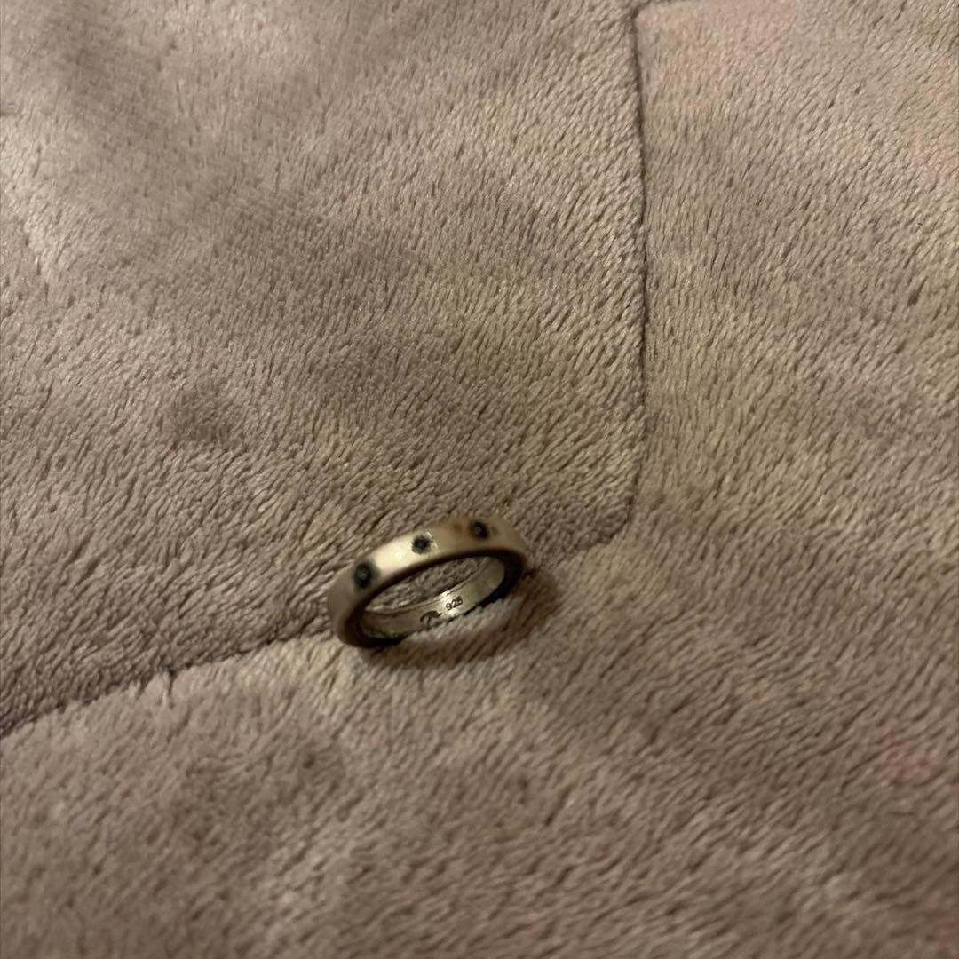 【PRY】シルバーリング ブラックアクセント シュウト アンティーク