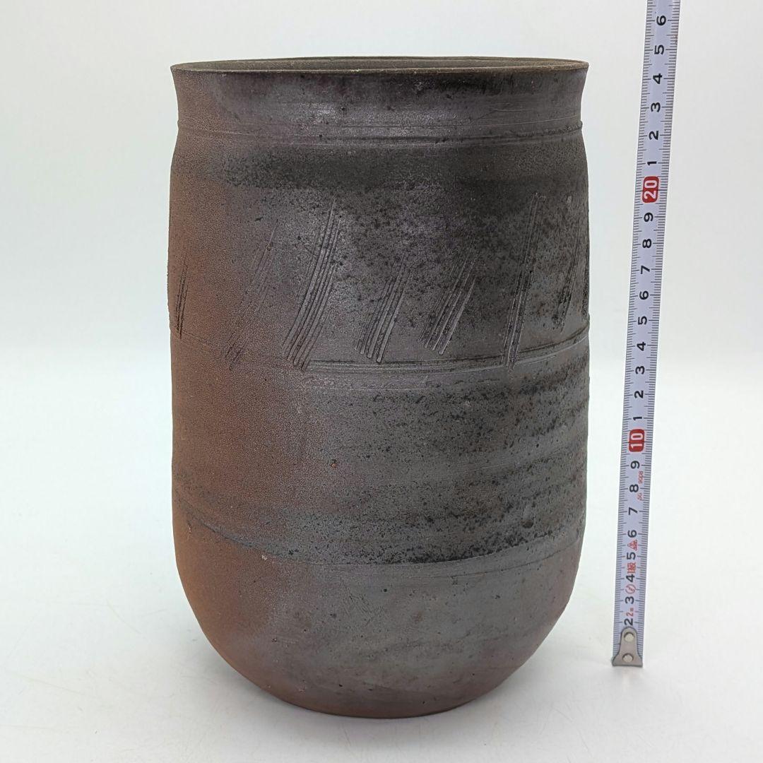 人間国宝 藤原雄 備前焼 花器 用心箱 花瓶 花入 花生 フラワーベース 華道具