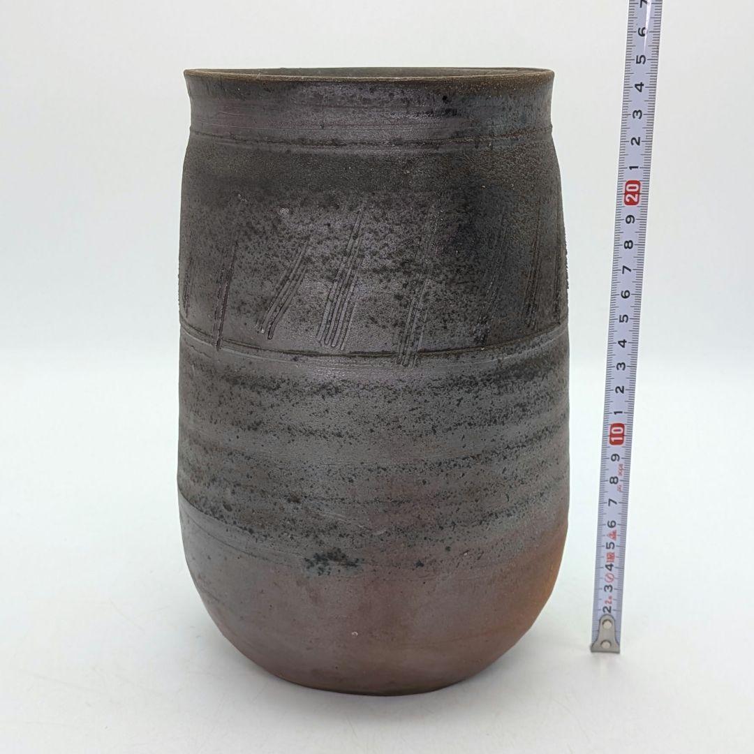 人間国宝 藤原雄 備前焼 花器 用心箱 花瓶 花入 花生 フラワーベース 華道具