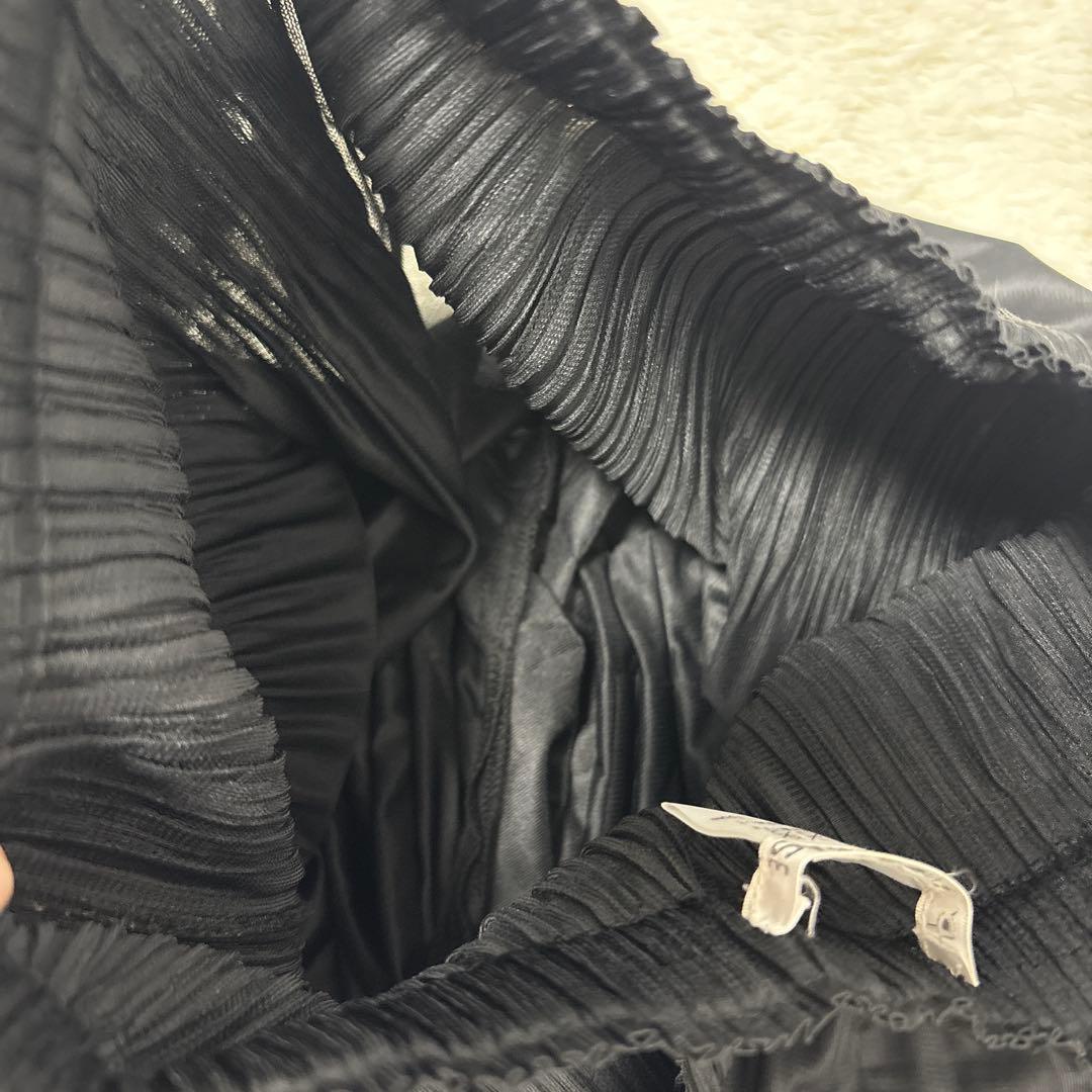 SakoプリーツパンツL　黒　サルエル　ワイド