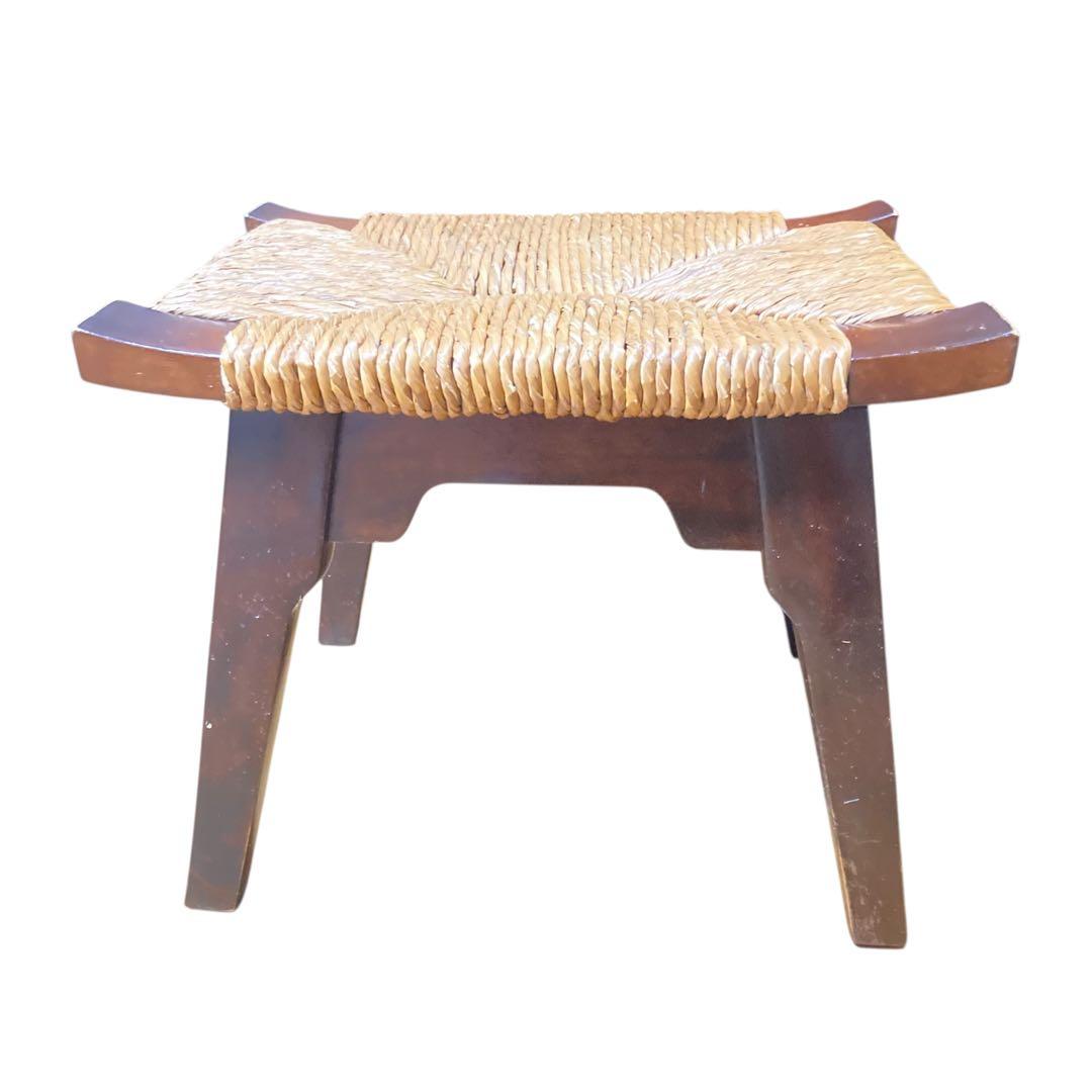 松本民芸家具 #514型 ラッシスツール② ミズメザクラ 水目桜 藺草 伝統工芸