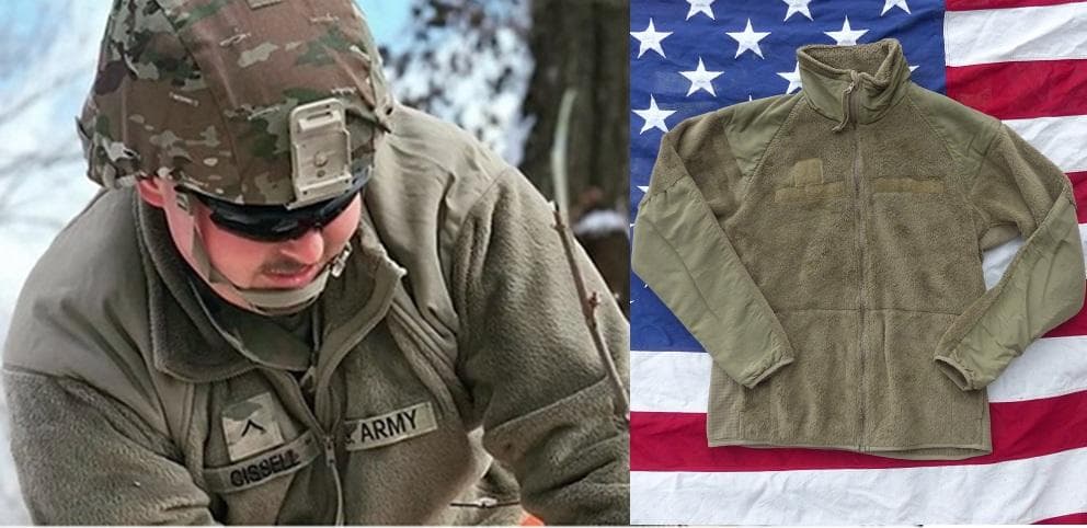 米軍実物　ポーラテックフリースジャケット　S-R　コヨーテ ECWCS　134