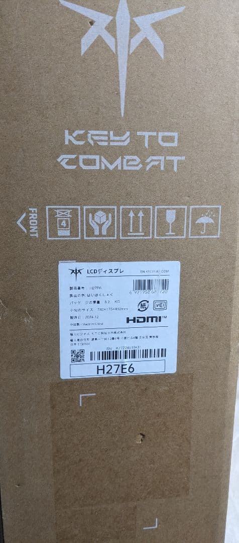 KTC H27E6 27インチモニター 320hz WQHD